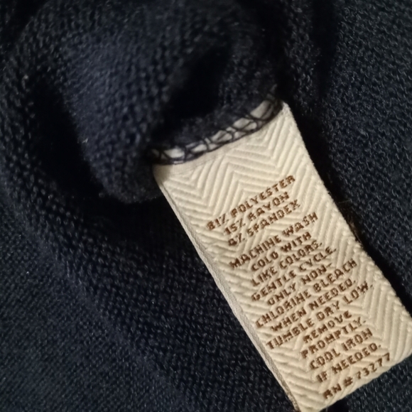 5 for $10 Sonoma Navy Drawstring Cowl Turtle Neck Knit Sweater size XL - Picture 3 of 8